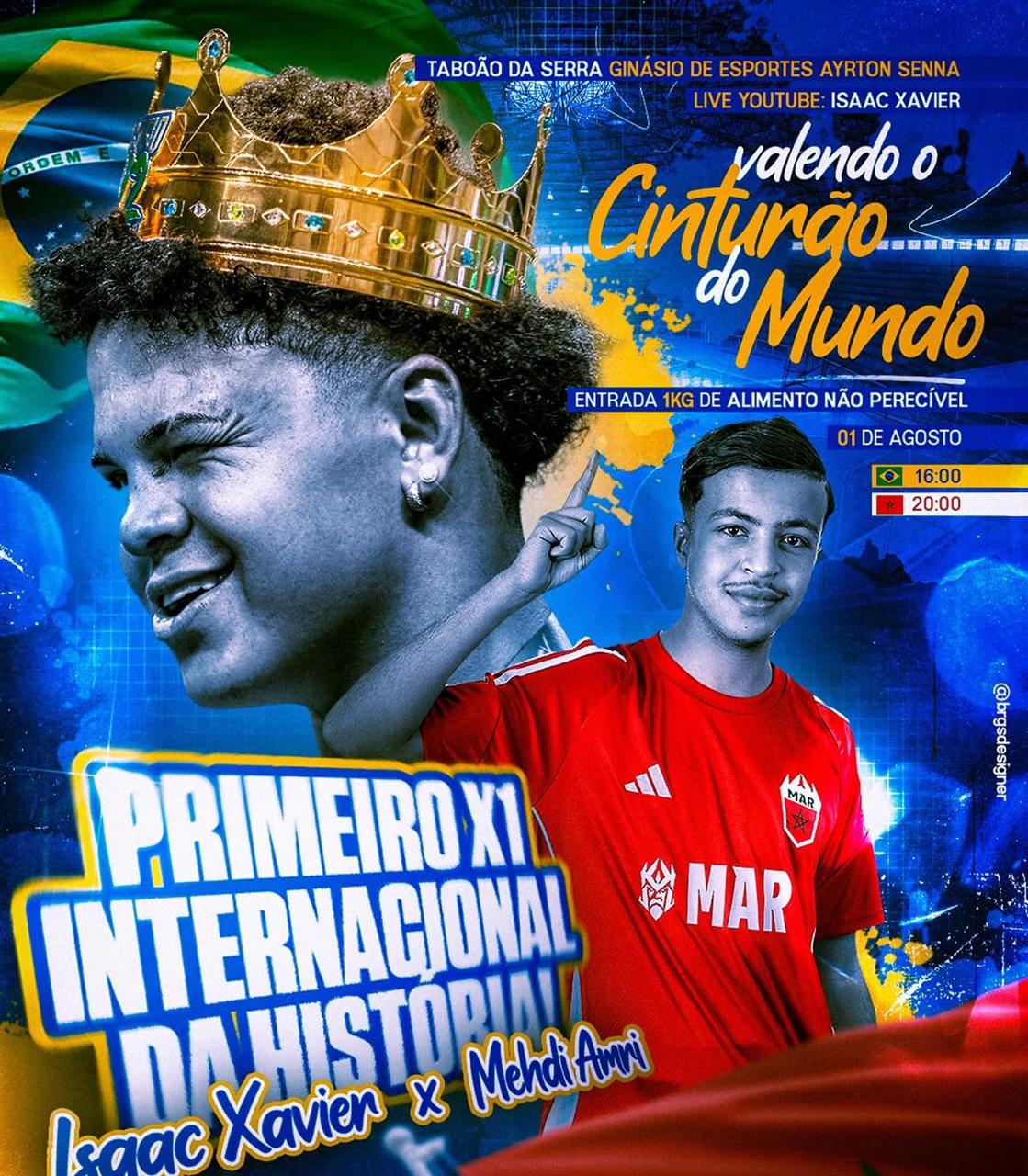 Taboão da Serra recebe primeiro X1 internacional com Liga das