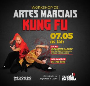 ARTE - I Workshop de Artes Marciais de Taboão da Serra abordará o Kung Fu