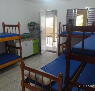 Camas na igreja menomita renovada