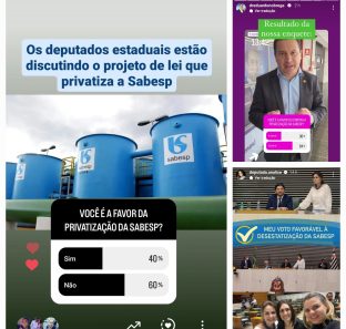 Deputados votam pela aprovacao da Sabesp