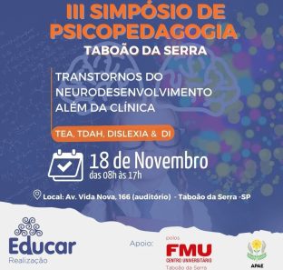 III Simposio de Psicopedagogia em Taboao da Serra 2023
