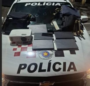 PM prende homem que invadiu e furtou equipamentos de colégio no Jardim Mituzi