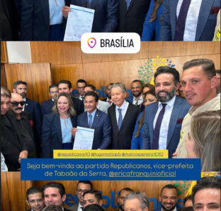 Vice-prefeita Erica Franquini se filia no Republicanos Vice-prefeita Erica Franquini se filia no Republicanos