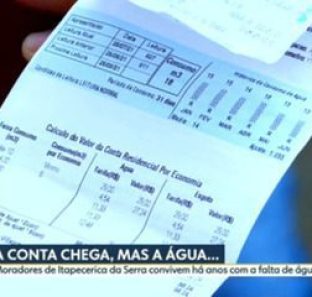 moradores sofrem sem água